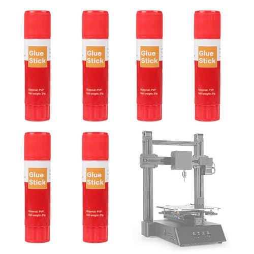 Quorvex 3D Drucker Haftmittel, 3D Drucker Klebestift Für Heizbett 6 Stück, Verhinderung Von Verformung Haftung Auf Druckplatte von Quorvex