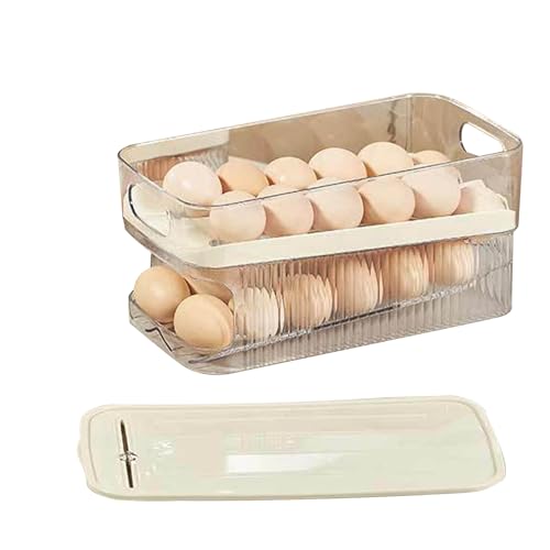 Quorvex Automatischer rollender Eierspender, automatisch rollender Eier-Organizer für Kühlschrank | Platzsparende Aufbewahrungsbox Eierregalhalter Schiebe-Eierspender,Automatisch scrollender Quorvex Automatischer rollender Eierspender, automatisch rollender Eier-Organizer für Kühlschrank | Platzsparende Aufbewahrungsbox Eierregalhalter Schiebe-Eierspender,Automatisch scrollender von Quorvex