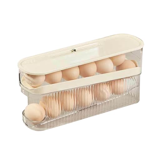 Quorvex Automatischer rollender Eierspender, automatisch rollender Eier-Organizer für Kühlschrank - Slide Eierspender, sichere, platzsparende Eieraufbewahrungsbox - Automatisch scrollender Quorvex Automatischer rollender Eierspender, automatisch rollender Eier-Organizer für Kühlschrank - Slide Eierspender, sichere, platzsparende Eieraufbewahrungsbox - Automatisch scrollender von Quorvex