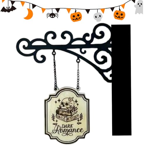 Quorvex Bücher Deko Für Regale - Bücherliebhaber Aufhängbares Schild - Leseaccessoires Für Bücherwand-Deko Zuhause Unterricht Halloween von Quorvex
