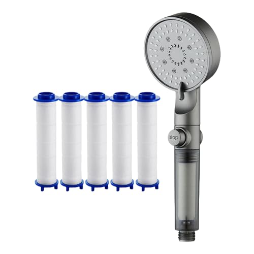 Quorvex Duschkopf - Duschkopf mit Filter und 5 Sprühmodi | Verstellbarer mit Silikondüsen für Badezimmer Zuhause Fitnessraum Wohnung Quorvex Duschkopf - Duschkopf mit Filter und 5 Sprühmodi | Verstellbarer mit Silikondüsen für Badezimmer Zuhause Fitnessraum Wohnung von Quorvex