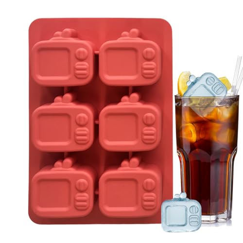 Quorvex Eisformen Silikon,Silikon Eiswürfelform Fernseher-Design | 6 Fächer Wiederwendbare Form Für Cocktails Whiskey Säfte Und Getränke Zubereitung Quorvex Eisformen Silikon,Silikon Eiswürfelform Fernseher-Design | 6 Fächer Wiederwendbare Form Für Cocktails Whiskey Säfte Und Getränke Zubereitung von Quorvex