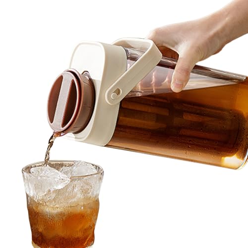 Quorvex Eistee Krug,Limonadenkrug - Auslaufsicherer Transparenter Behälter 1000ml Spender Aufbewahrung Für Kühlschrank Kaffee Flüssiges Getränk Quorvex Eistee Krug,Limonadenkrug - Auslaufsicherer Transparenter Behälter 1000ml Spender Aufbewahrung Für Kühlschrank Kaffee Flüssiges Getränk von Quorvex