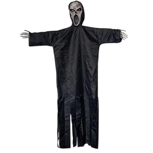 Quorvex Fliegende Geistervogelscheuche, Schaurig Düstere Deko, Mit Soundeffekt Und Beleuchtung Fest Dekoration Für Garten Terrasse Party von Quorvex