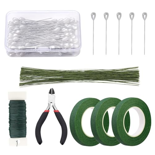 Quorvex Floristikband Für Kunstblumen - 1,2 Cm Breit Band Draht Set,30 Gauge Umreifungsset Für Gartenarbeit Basteln Hochzeiten Feiertagsdekoration Scrapbooking Pflanzenarrangement Und Journaling Quorvex Floristikband Für Kunstblumen - 1,2 Cm Breit Band Draht Set,30 Gauge Umreifungsset Für Gartenarbeit Basteln Hochzeiten Feiertagsdekoration Scrapbooking Pflanzenarrangement Und Journaling von Quorvex
