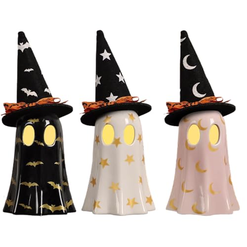 Quorvex Geisterstatuen Und Figuren | Tischdekoration Halloween Skulptur | Geistfigur mit Hexenhut für Schreibtisch Kaminregal Wohnaccessoire Quorvex Geisterstatuen Und Figuren | Tischdekoration Halloween Skulptur | Geistfigur mit Hexenhut für Schreibtisch Kaminregal Wohnaccessoire von Quorvex