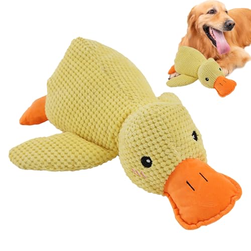 Quorvex Gelbe Ente Hundespielzeug - Quietschende Ente Spielzeug für Welpen - Weiches Puppenplüsch mit Quackgeräusch Hund Beruhigendes Kissen für Indoor Quorvex Gelbe Ente Hundespielzeug - Quietschende Ente Spielzeug für Welpen - Weiches Puppenplüsch mit Quackgeräusch Hund Beruhigendes Kissen für Indoor von Quorvex