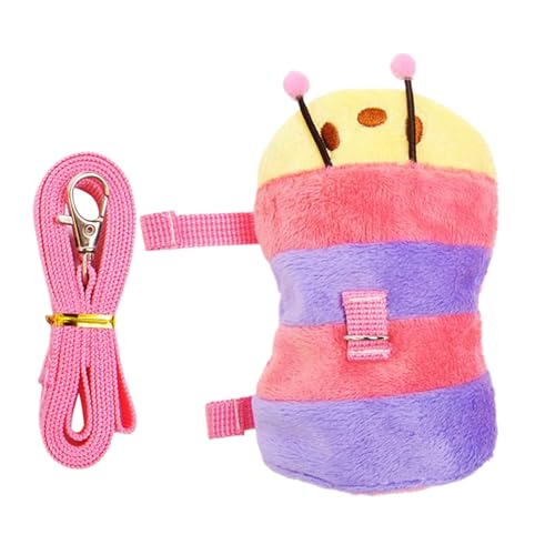 Quorvex Hamster Führleine,Eichhörnchen Raupengeschirr Zugseil - Kleintier Laufgeschirr Haustierzubehör für Eichhörnchen Igel Welpen Outdoor Camping Reisen von Quorvex
