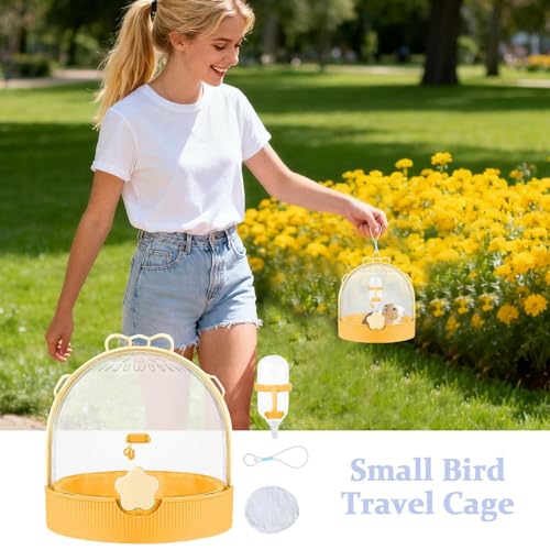 Quorvex Hamsterkäfig | Kaninchen Transportkäfig Kleintierkäfig | Klare Haustierzubehör mit Trinkflasche für Igel Frettchen Mäuse Chinchilla Camping Urlaub Reisen,Vogel Kaninchen Chinchilla Igel von Quorvex