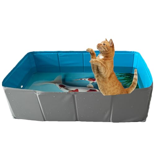 Quorvex Haustierpool - PVC Faltbarer Planschbecken Quadratisch für Hunde - Vielseitiges Welpen Plantschbecken Für Zuhause Garten Camping Quorvex Haustierpool - PVC Faltbarer Planschbecken Quadratisch für Hunde - Vielseitiges Welpen Plantschbecken Für Zuhause Garten Camping von Quorvex