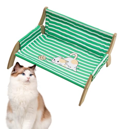 Quorvex Katzen Strandliege | Katzenhängematte Bett | Atmungsaktive Katzenhängematte Für Mehrere Katzen Drinnen & Draußen von Quorvex