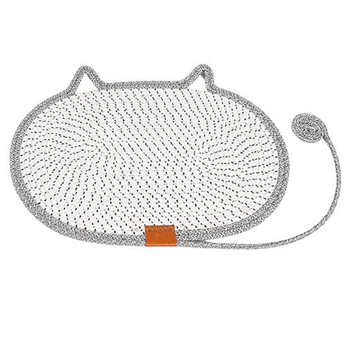 Quorvex Katzenkratzmatte,Baumwollseil Kratzmatte mit Spielzeug für Katzen - Haustierzubehör Für Kratzen Jagdsimulation Geistige Anregung Bewegung Und Langeweileabbau | für Wohnzimmer, Reise, Quorvex Katzenkratzmatte,Baumwollseil Kratzmatte mit Spielzeug für Katzen - Haustierzubehör Für Kratzen Jagdsimulation Geistige Anregung Bewegung Und Langeweileabbau | für Wohnzimmer, Reise, von Quorvex