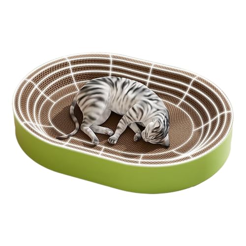 Quorvex Kratzbrett Aus Pappe,Katzen Kratz Lounge | Interaktives Kratzspielzeug für Balkon Wohnzimmer Schlafzimmer Spielbereich von Quorvex