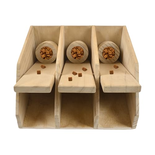 Quorvex Leckerli-Spender Hundespielzeug - Klaviertastatur Fressnapf Verlangsamer - Holz Spielzeug Interaktiv Mit Leckerli Funktion Stressabbau Langsames Fressen Indoor Training Spielen von Quorvex