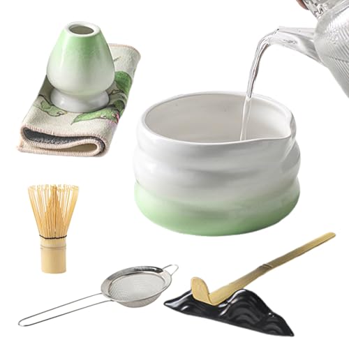 Quorvex Matcha Set | Matcha Zubehör Besen und Schale Set - 7-Teiliges Japanisches Tee-Set Mit Sieb Messlöffel Löffelhalter Für Latte Milchkaffee Frühstück Zuhause Teeliebhaber Quorvex Matcha Set | Matcha Zubehör Besen und Schale Set - 7-Teiliges Japanisches Tee-Set Mit Sieb Messlöffel Löffelhalter Für Latte Milchkaffee Frühstück Zuhause Teeliebhaber von Quorvex