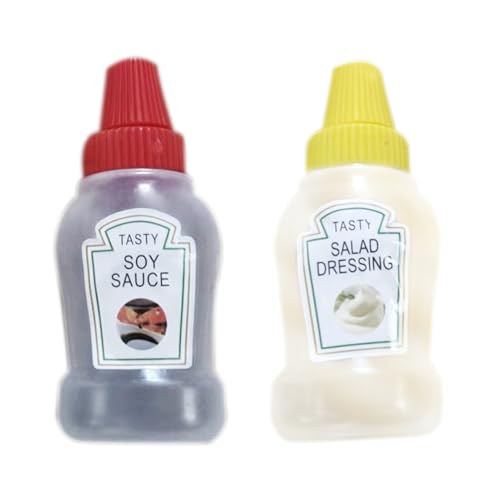 Quorvex Mini-Salat-Quetschflaschen, kleine Salatdressing-Flaschen - Reise-Quetschflaschen-Set für Lunchbox,Mehrzweck-Behälter für lebensmittelechte Saucen für Ahornzucker, Tomaten, Barbecue und mehr Quorvex Mini-Salat-Quetschflaschen, kleine Salatdressing-Flaschen - Reise-Quetschflaschen-Set für Lunchbox,Mehrzweck-Behälter für lebensmittelechte Saucen für Ahornzucker, Tomaten, Barbecue und mehr von Quorvex