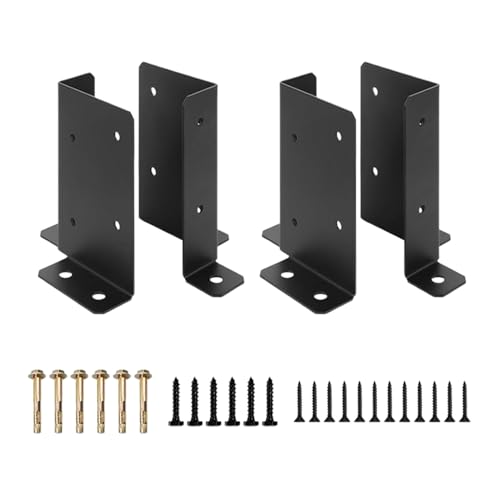 Quorvex Pfostenträger | Holzzaun Pergola Pfostenträger Set,4er Set Robuste Halterung für Beton Montage von Balkon Terrasse Pergola Geländer und Briefkasten Quorvex Pfostenträger | Holzzaun Pergola Pfostenträger Set,4er Set Robuste Halterung für Beton Montage von Balkon Terrasse Pergola Geländer und Briefkasten von Quorvex