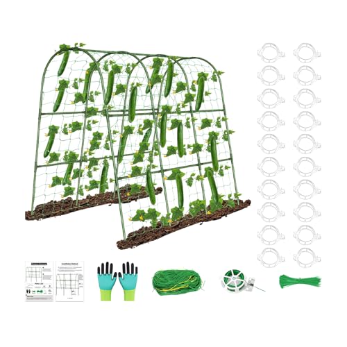 Quorvex Rankgitter Für Hochbeet - Hochbeet Gemüse Rankhilfe | Stabiles Metall Rankgerüst Für Gurken Trauben Auberginen Erbsen Kürbisse von Quorvex