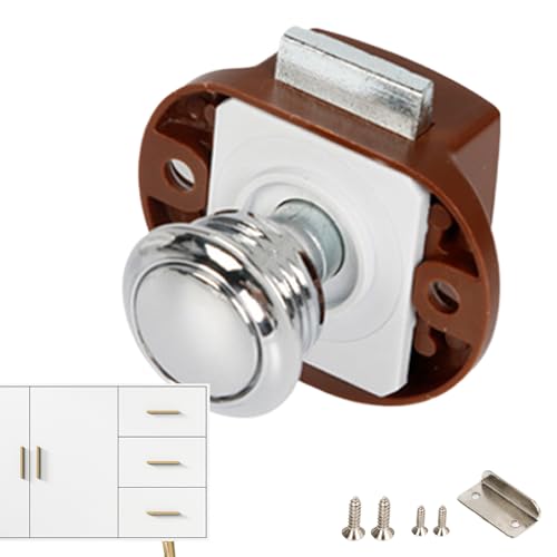 Quorvex Rv Door Lock Ersatz | Schlüssellose Drucktürverriegelung Aus Zinklegierung - Sicherheitsverriegelung Zubehör Für Innenraum Bad Transporter Caravan Schiff Yacht von Quorvex