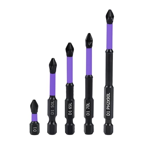 Quorvex Schraubendreher-Bitsatz - Bohrer Bit Set | 5 teilig Metall Adapter Antirutsch für Ratschenschlüssel Stecknuss Bohren Elektro Sicherheit Bau Auto von Quorvex