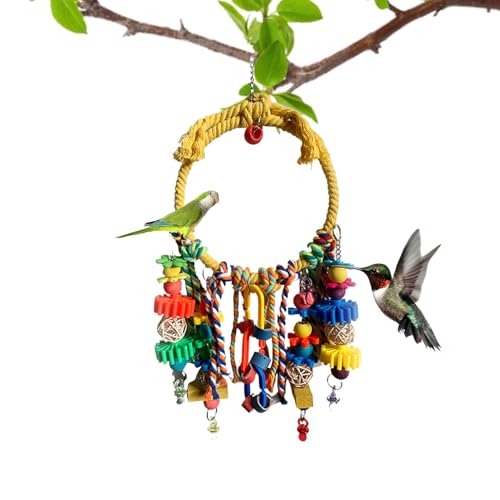 Quorvex Vogelkäfig Spielzeug - Bunte Ringe Vogelschaukel Nymphensittich Spielzeug | Baumwollseil Haustierbedarf Interaktives für Nymphensittich Kanarienvogel Zeisig Klettern und Quorvex Vogelkäfig Spielzeug - Bunte Ringe Vogelschaukel Nymphensittich Spielzeug | Baumwollseil Haustierbedarf Interaktives für Nymphensittich Kanarienvogel Zeisig Klettern und von Quorvex