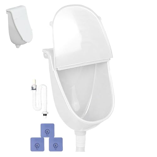 Quorvex Wandmontiertes Urinal Mit Deckel | Spül Urinal Für Bad,Verstellbarer Spülmechanismus Mit Schlauch Für Haus Garten Camping Quorvex Wandmontiertes Urinal Mit Deckel | Spül Urinal Für Bad,Verstellbarer Spülmechanismus Mit Schlauch Für Haus Garten Camping von Quorvex