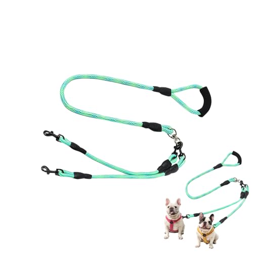 Quorvex Zwei Hunde Leine - Spaziergang Leine für Zwei Haustiere - 360 Grad drehbares Anti-Dreh Werkzeug für Tiere zum Wandern Garten Fluss von Quorvex