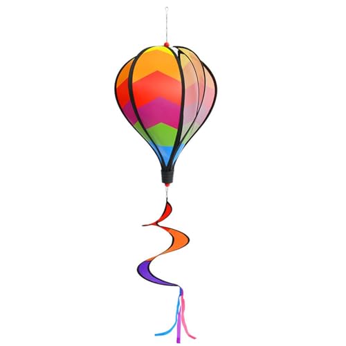 Regenbogen-Windsack, bunte Pailletten, rotierender Ballon, Regenbogen-Heißluftballon-Windspiel, hängende Windfänger, Garten-Heißluftballon für Hof, Garten, Terrasse, Outdoor-Dekoration Regenbogen-Windsack, bunte Pailletten, rotierender Ballon, Regenbogen-Heißluftballon-Windspiel, hängende Windfänger, Garten-Heißluftballon für Hof, Garten, Terrasse, Outdoor-Dekoration von Quorvex