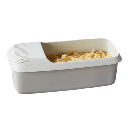 Spaghetti-Nudelkocher, 29 x 14 x 11 cm, hitzebeständiger Nudelboot-Dampfgarer, Mikrowellen-Nudelkocher mit Sieb, multifunktionaler Lebensmittelbehälter, Küchenhelfer von Quorvex