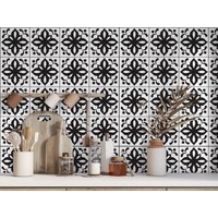 Black & White Pattern Tile Stickers von QuoteMyWall