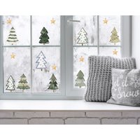Christmas Trees & Hand Drawn Water Colour Stars Window Decal Stickers Decorations Christmas Trees & Hand Drawn Water Colour Stars Window Decal Stickers Decorations von QuoteMyWall