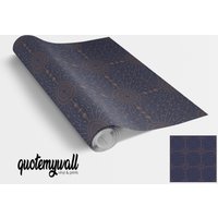 Navy & Gold Sundial Bursts Self Adhesive Vinyl von QuoteMyWall