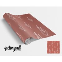 Rustic Red Flower Stems Vinyl Furniture Sticker von QuoteMyWall