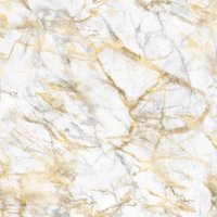 Self-Adhesive Vinyl Sticker Wrap White & Gold Marble Pattern Furniture Wraps For von QuoteMyWall