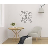 Wall Decal Quote, Do What You Love, Sticker Motivational Sticker, Positive Decal, Art, Slogan von QuoteMyWall