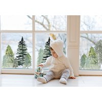 Winter Forest Trees Christmas Window Decals Stickers Removable Reusable Holiday Decor von QuoteMyWall