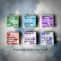 6Er Set Mark Twain Holzkunst Magnet Geschenkset - No 1 von QuotedArt