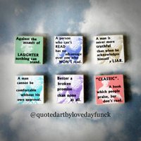 6Er Set Mark Twain Holzkunst Magnet Geschenkset - No 3 von QuotedArt