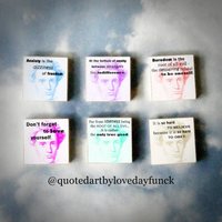 6Er Set Soren Kierkegaard Holzkunst Magnet Geschenkset von QuotedArt