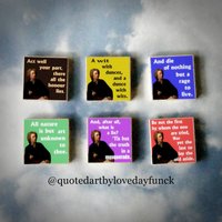 Set Von 6 Alexander Pope Holzkunst Magnet Geschenkset von QuotedArt