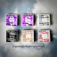 Set Von 6 Edgar Allan Poe Holzkunst Magnet Geschenkset von QuotedArt