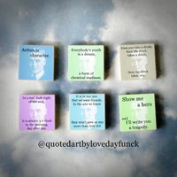 Set Von 6 F Scott Fitzgerald Holz Kunst Magnet Geschenkset von QuotedArt