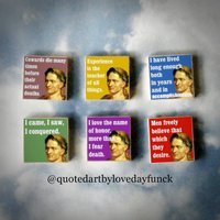 Set Von 6 Julian Caesar Wood Art Magnet Geschenk Set von QuotedArt
