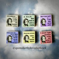 Set Von 6 Lord Alfred Tennyson Holzkunst Magnet Geschenkset von QuotedArt