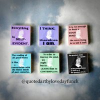 Set Von 6 Rene Descartes Holzkunst Magnet Geschenk Set von QuotedArt