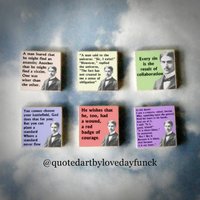 Set Von 6 Stephen Crane Holzkunst Magnet Geschenkset von QuotedArt