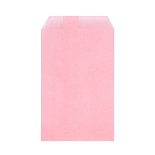Quotidian Babypink Flach Groß Fettabweisendes Papier Sandwichtüten 6" x 9" (15 x 22,8cm) 100 Stück - Münzen Briefmarken Samen Seifenproben von Quotidian