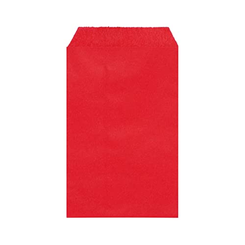 Quotidian Erdbeerrot Flach Mittel Fettabweisendes Papier Taschen 5" x 7" (13 x 17,8cm) 100 Stück - Merchandise Partygeschenke Kekse Süßigkeiten Snacks von Quotidian