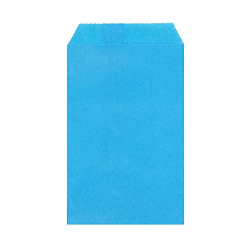 Quotidian Himmelblau Flach Groß Fettabweisendes Papier Sandwichtüten 6 3/4" x 8'' (17 x 20,3cm) 100 Stück - Partygeschenke Kekse Süßigkeiten Popcorn Bäckerei von Quotidian