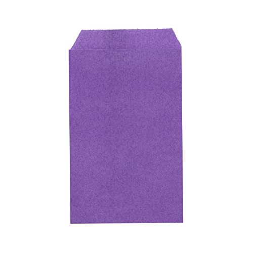 Quotidian Lavendelviolett Flach Groß Fettabweisendes Papier Sandwichtüten 6 3/4" x 8'' (17 x 20,3cm) 100 Stück - Kekse Lebensmittel Snackverpackungen Tüten von Quotidian